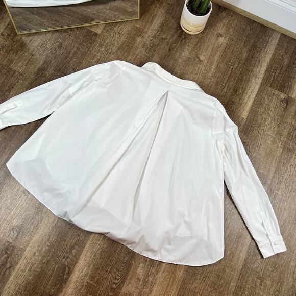 Carolina Herrera White Blouse oversized cocoon style shirt - Picture 3 of 8